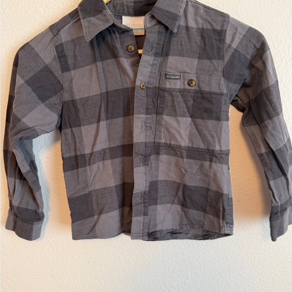 Columbia Kids Charcoal Flannel Shirt